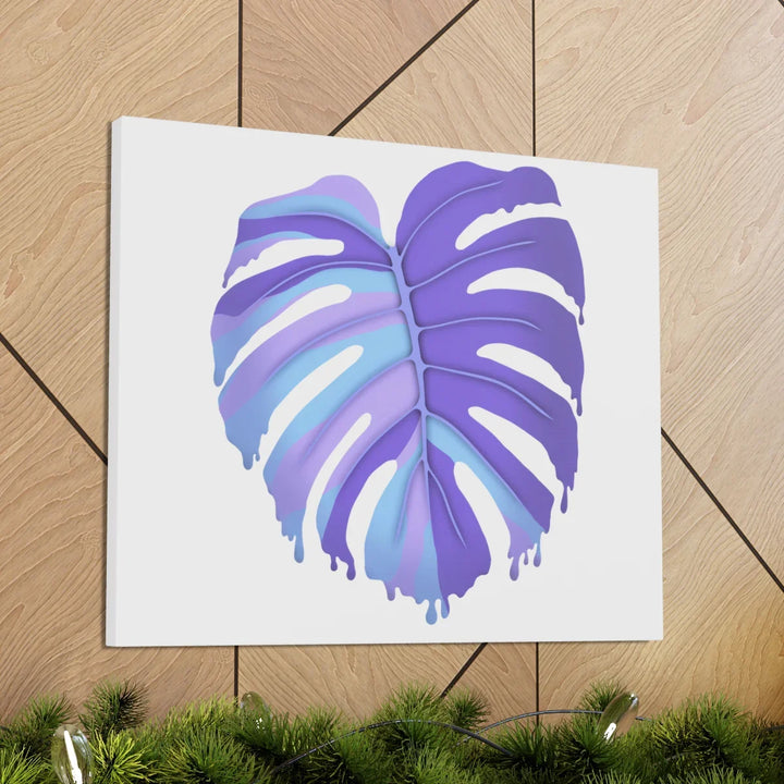 Purple Monstera Canvas - Modern Canvas Art Print | Botanical Wall Decor - Laura Christine Photography & Design