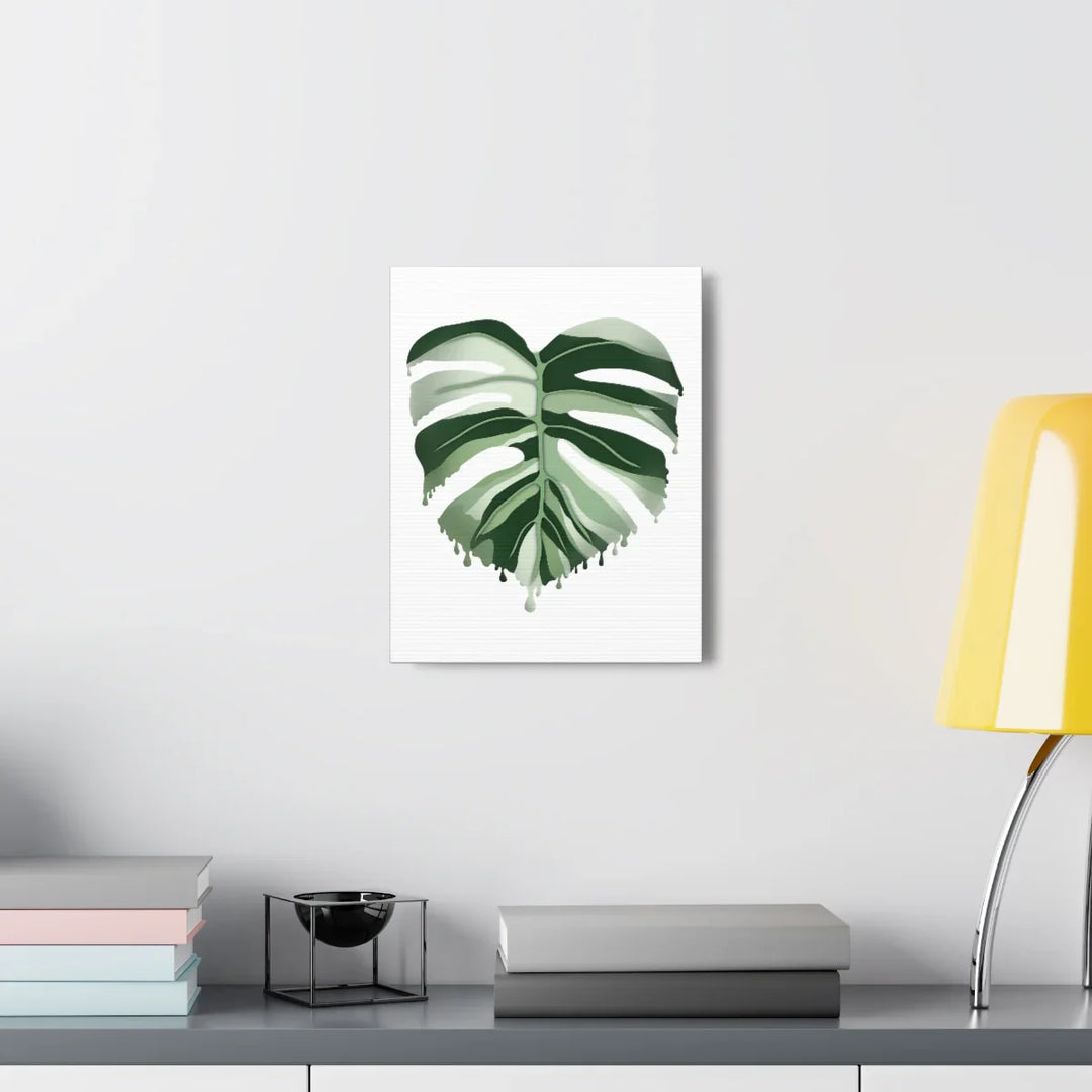 Melting Monstera Albo Canvas | Large Botanical Canvas Art Print With Matte Finish - Laura Christine Photography & Design