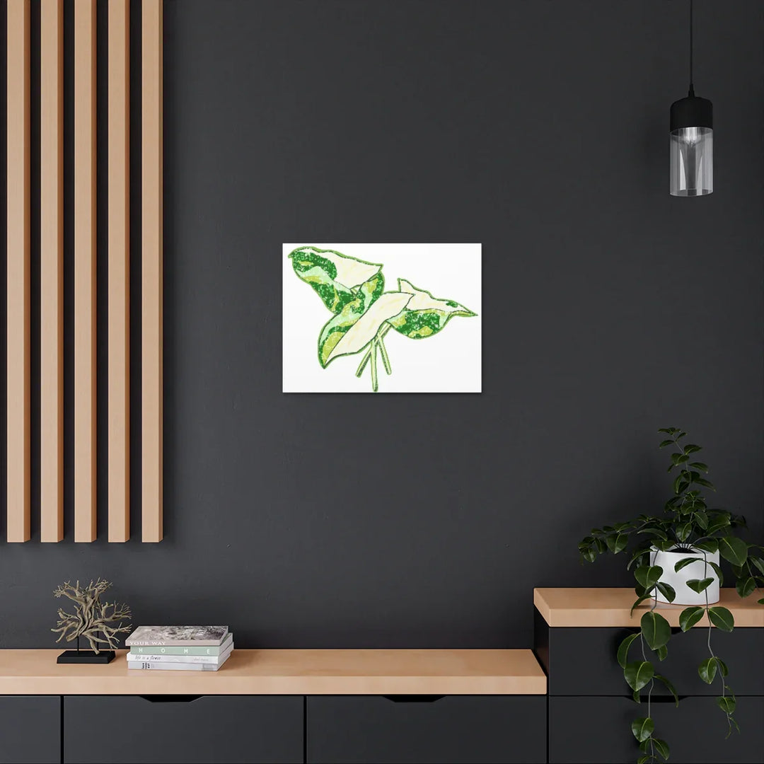 Marble Syngonium Canvas - Botanical Canvas Art Print | Durable Cotton Matte Finish - Laura Christine Photography & Design