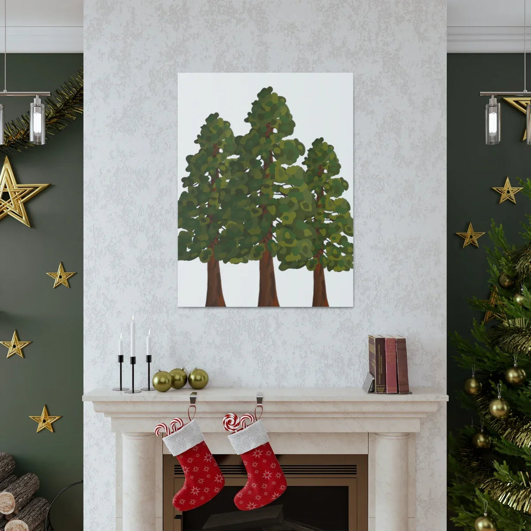 Coastal Redwoods Canvas - Stretched Cotton Canvas Art Print | Matte Finish Wall Hanging Artwork