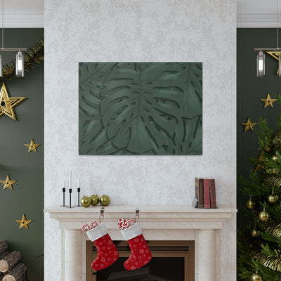 Deep Green Monstera Canvas