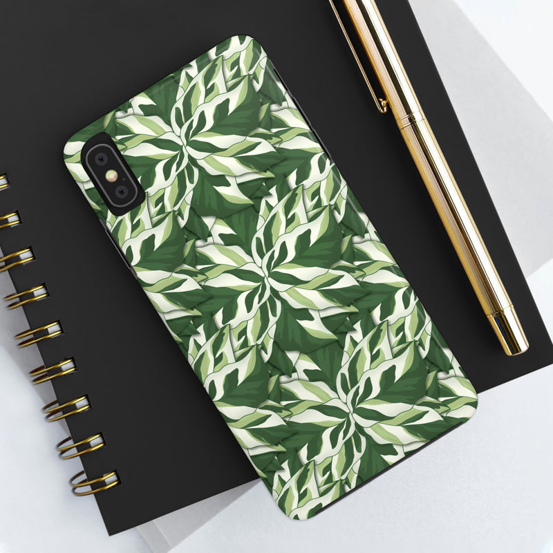 Calathea White Fusion Phone Case, Phone Case, Printify, Accessories, Android, Calathea, Gift, Glossy, House Plant, Illustration, Indoor Plant, Iphone, iPhone Cases, Matte, Mobile, Phone accessory, Phone Case, Phone Cases, Plant, Prayer Plant, Protective Case, Samsung Cases, White Fusion, Laura Christine Photography & Design, laurachristinedesign.com