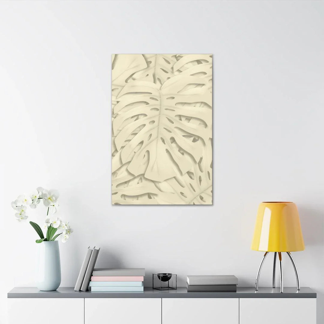 Soft Beige Monstera Canvas, Canvas, Laura Christine Photography & Design, Art & Wall Decor, Canvas, Hanging Hardware, Home & Living, Indoor, Laura Christine Photography & Design, laurachristinedesign.com