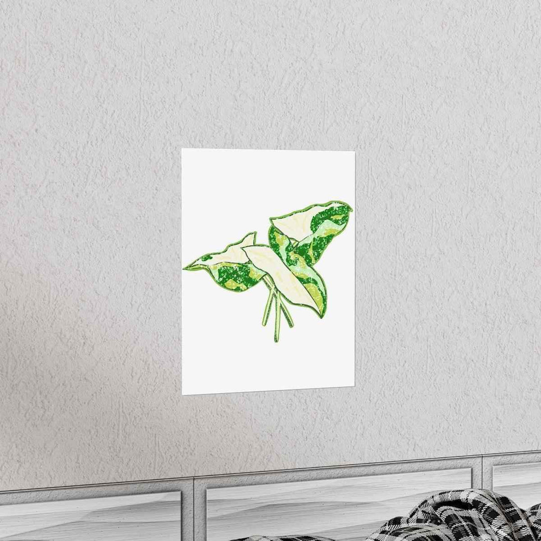 Marble Syngonium Print – Botanical Wall Art on Museum Grade Paper | Matte Finish Unframed