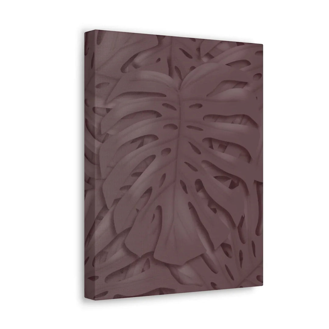 Monstera Canvas Art | Durable Matte Finish Canvas Art Print with Natural Leaf Hole Decor