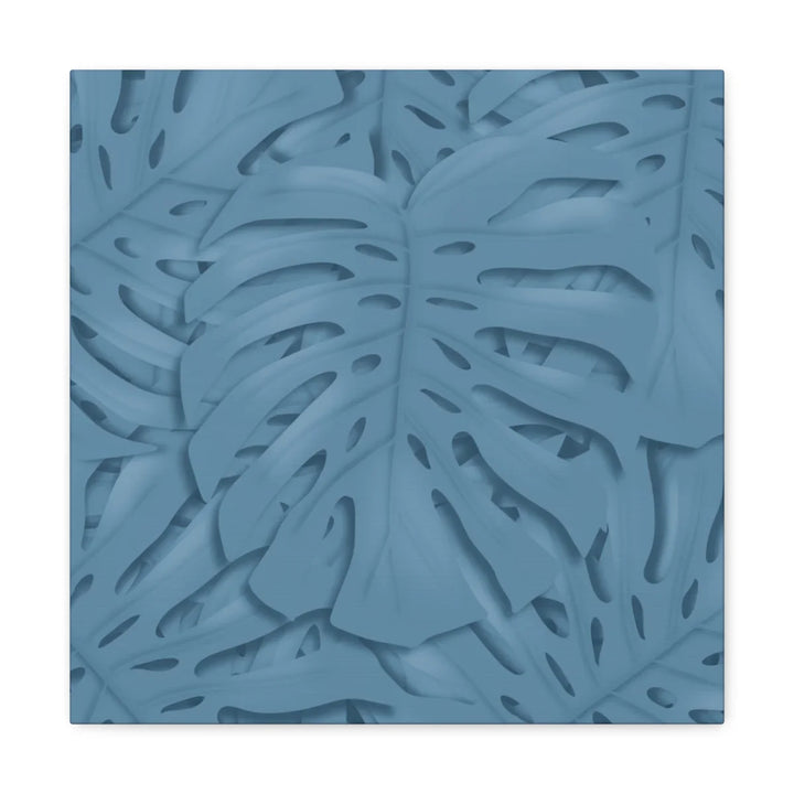 Monstera Canvas Art | Blue Monstera Print on Durable Matte Finish Canvas Art Print