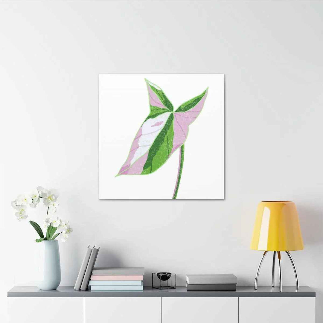 Syngonium Tricolor Canvas | Botanical Canvas Art Print With Matte Finish