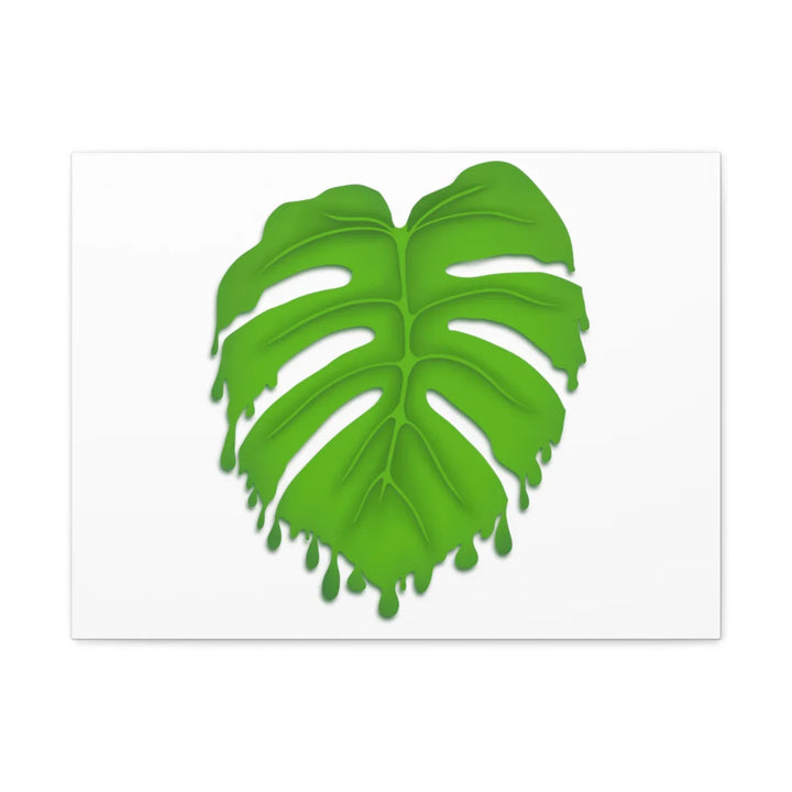 Melting Monstera Canvas | Large Botanical Canvas Art Print With Matte Finish