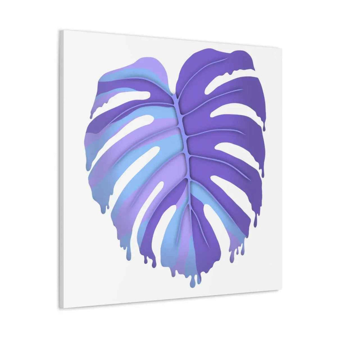 Purple Monstera Canvas - Modern Canvas Art Print | Botanical Wall Decor