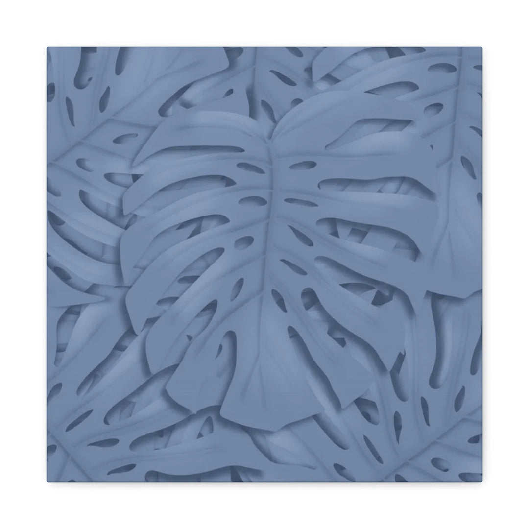Monstera Canvas Art – Blue Monstera Print | Durable Matte Canvas Art Print