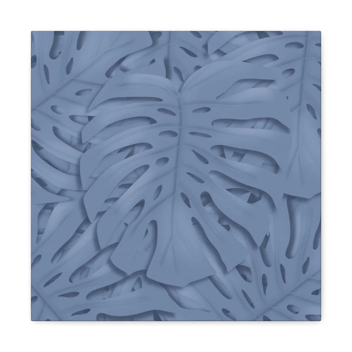 Monstera Canvas Art – Blue Monstera Print | Durable Matte Canvas Art Print