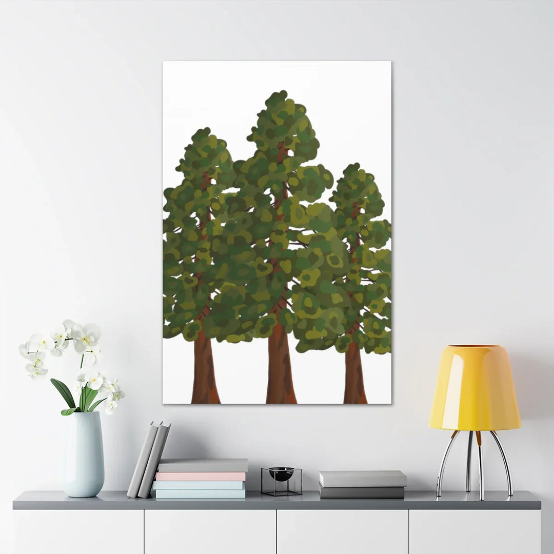 Coastal Redwoods Canvas - Stretched Cotton Canvas Art Print | Matte Finish Wall Hanging Artwork