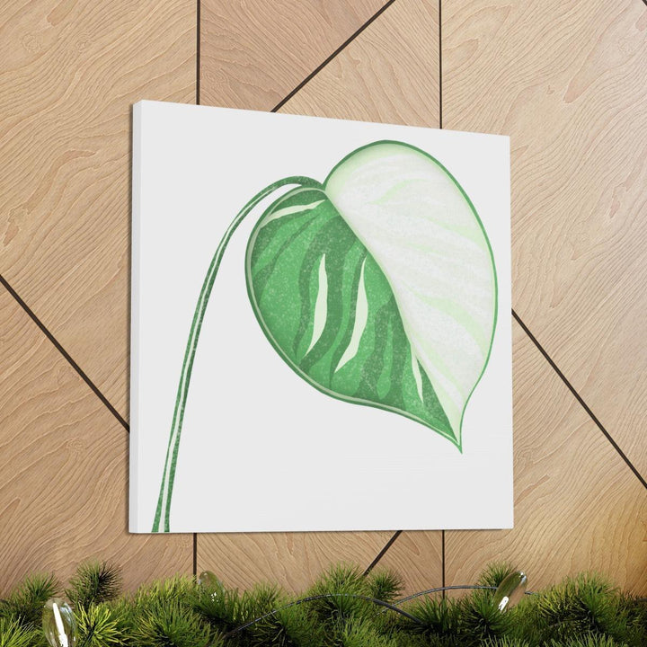 Monstera Albo Canvas | Large Tropical Leaf Artwork - Matte Finish Canvas Art Print - Laura Christine Photography & Design