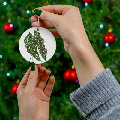 Begonia Maculata Ceramic Ornament, Home Decor, Laura Christine Photography & Design, Ceramic, Christmas, Glossy, Holiday Picks, Home & Living, ornament, Ornaments, Seasonal Decorations, Laura Christine Photography & Design, laurachristinedesign.com