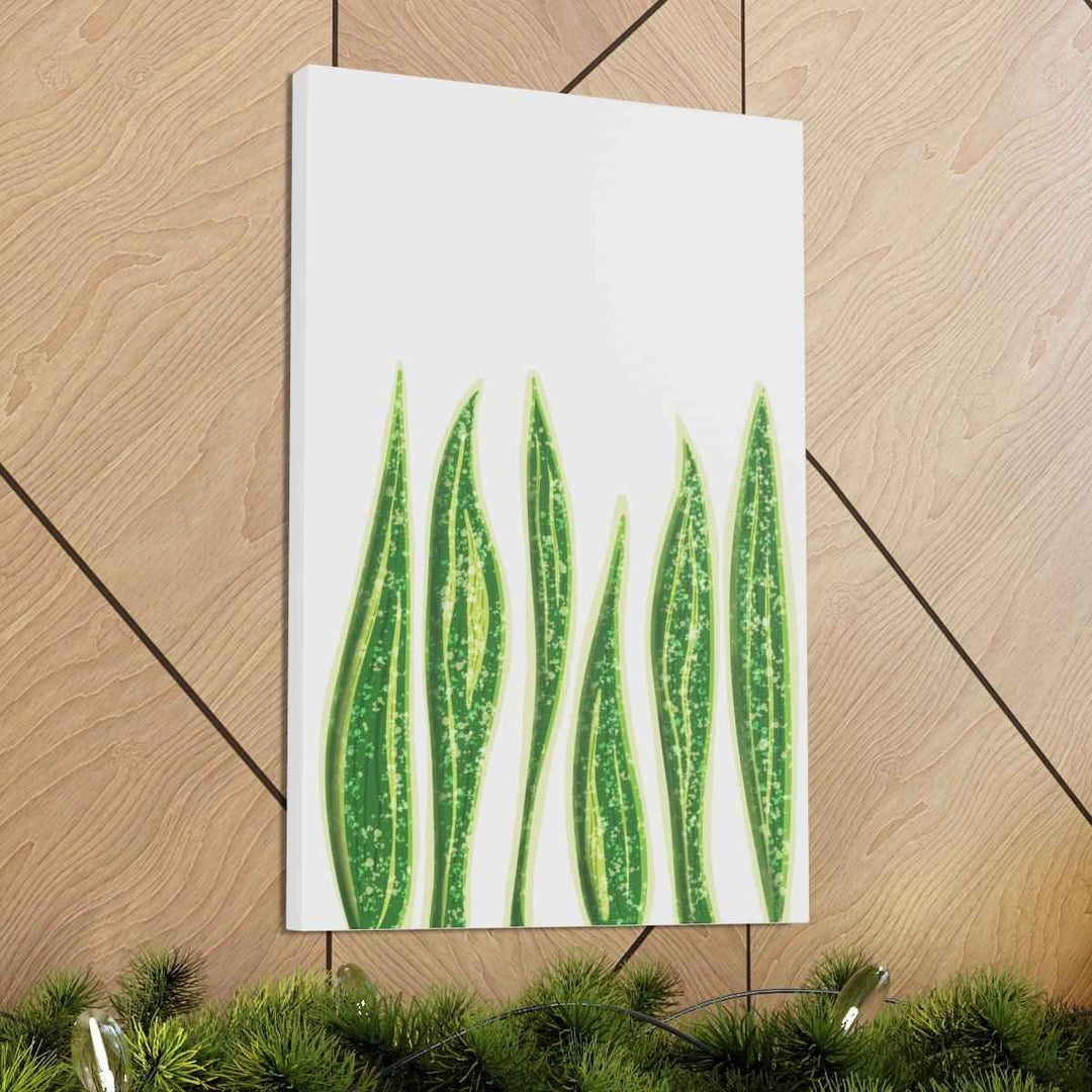 Snake Plant Canvas | Botanical Canvas Decor - Matte Finish Artwork for Living Room