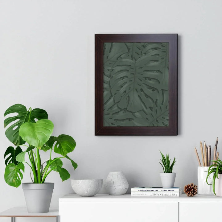 Deep Green Monstera Framed Print, Poster, Laura Christine Photography & Design, Framed, Home & Living, Indoor, Paper, Posters, Laura Christine Photography & Design, laurachristinedesign.com