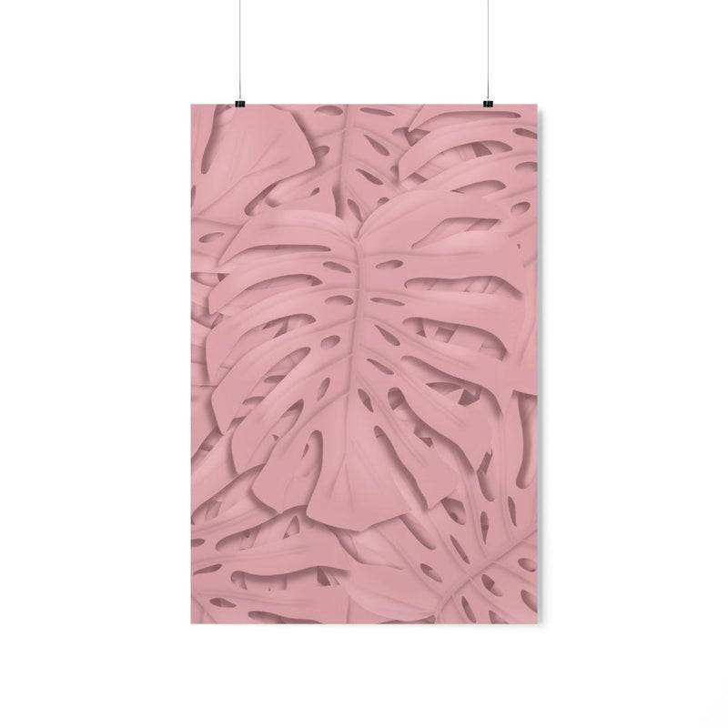 Soft Pink Monstera Print, Poster, Laura Christine Photography & Design, Back to School, Home & Living, Indoor, Matte, Paper, Posters, Valentine&