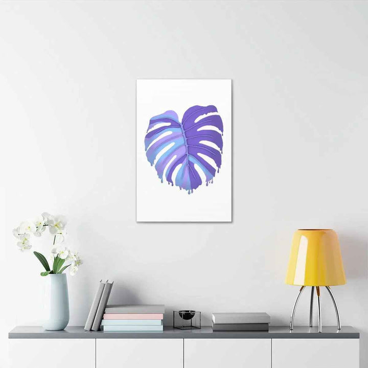 Purple Monstera Canvas - Modern Canvas Art Print | Botanical Wall Decor