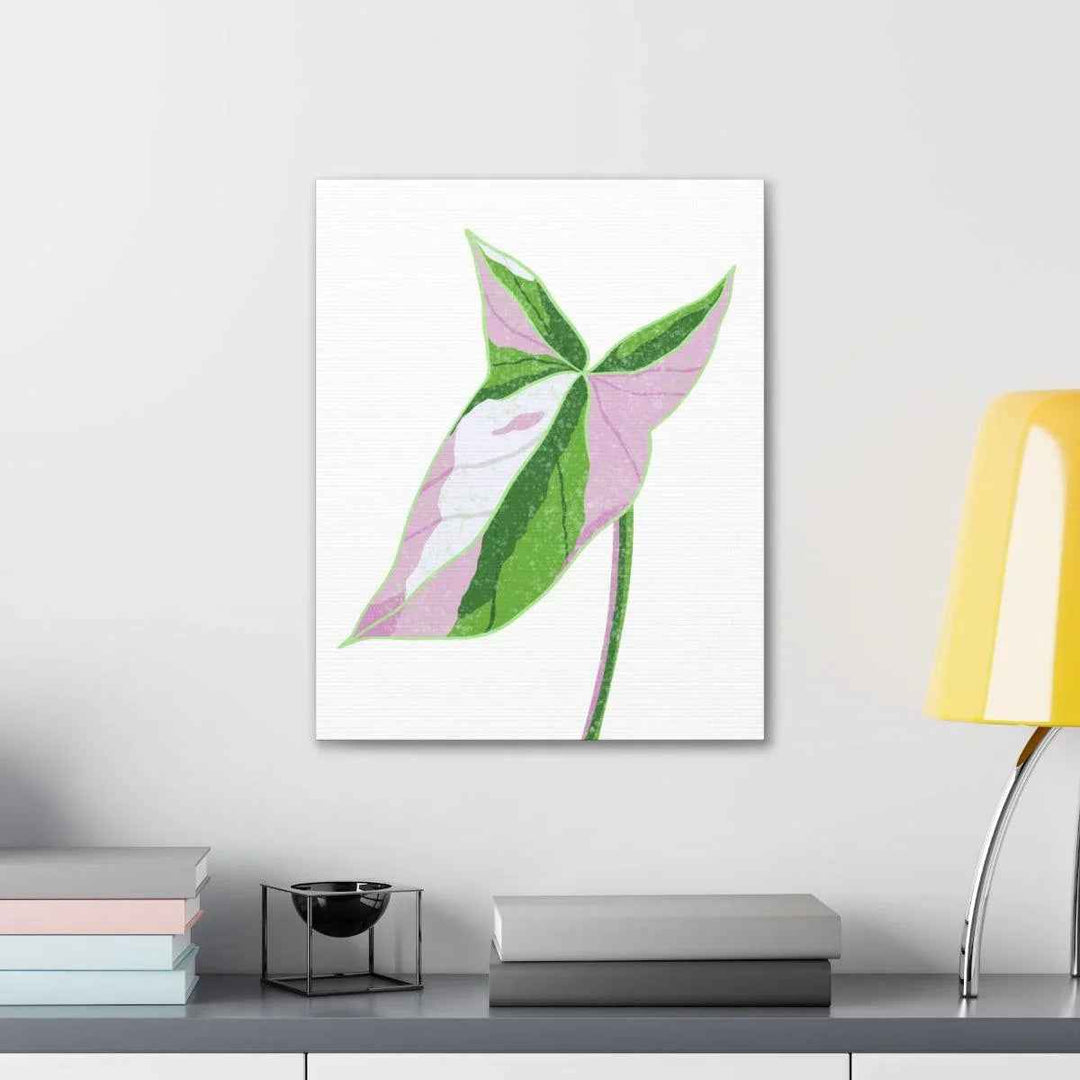 Syngonium Tricolor Canvas | Botanical Canvas Art Print With Matte Finish