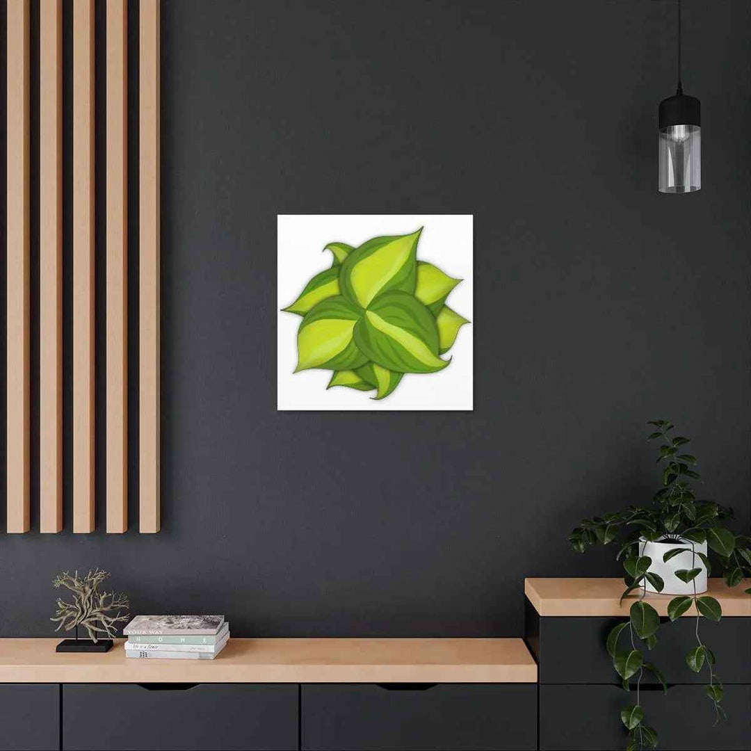 Philodendron Brasil Canvas - Botanical Canvas Art Print With Matte Finish & Durable Hanging