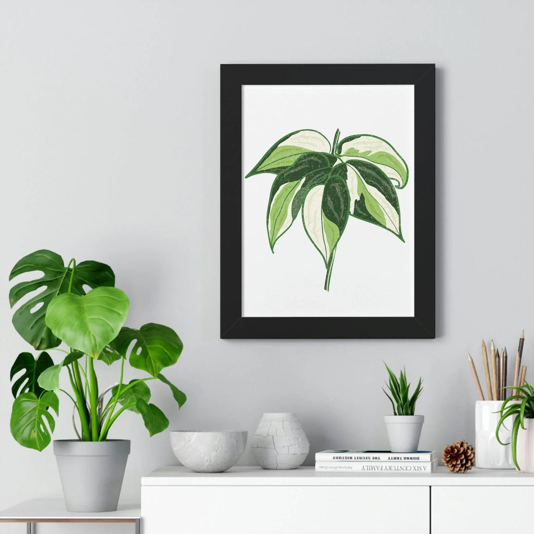 Philodendron 'Cream Splash' Framed Print, Poster, Printify, Framed, Home & Living, Indoor, Paper, Posters, Laura Christine Photography & Design, laurachristinedesign.com