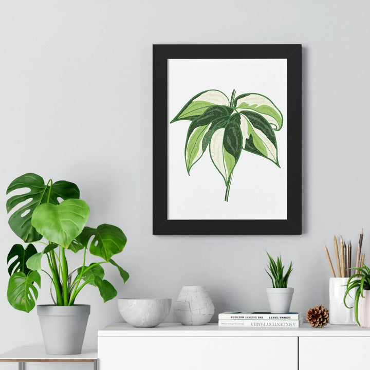 Philodendron 'Cream Splash' Framed Print, Poster, Printify, Framed, Home & Living, Indoor, Paper, Posters, Laura Christine Photography & Design, laurachristinedesign.com