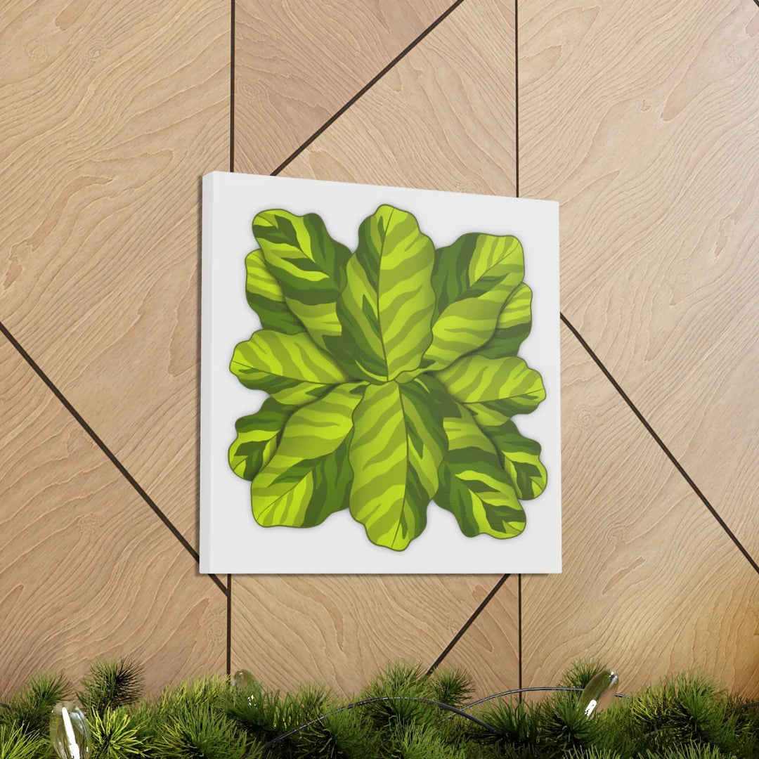 Calathea Yellow Fusion Canvas – Botanical Canvas Print With Unique Leaf Pattern Art - Laura Christine Photography & Design