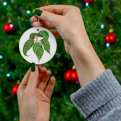 Aglaonema Sparkling Sarah Ceramic Ornament, Home Decor, Laura Christine Photography & Design, Ceramic, Christmas, Glossy, Holiday Picks, Home & Living, ornament, Ornaments, Seasonal Decorations, Laura Christine Photography & Design, laurachristinedesign.com