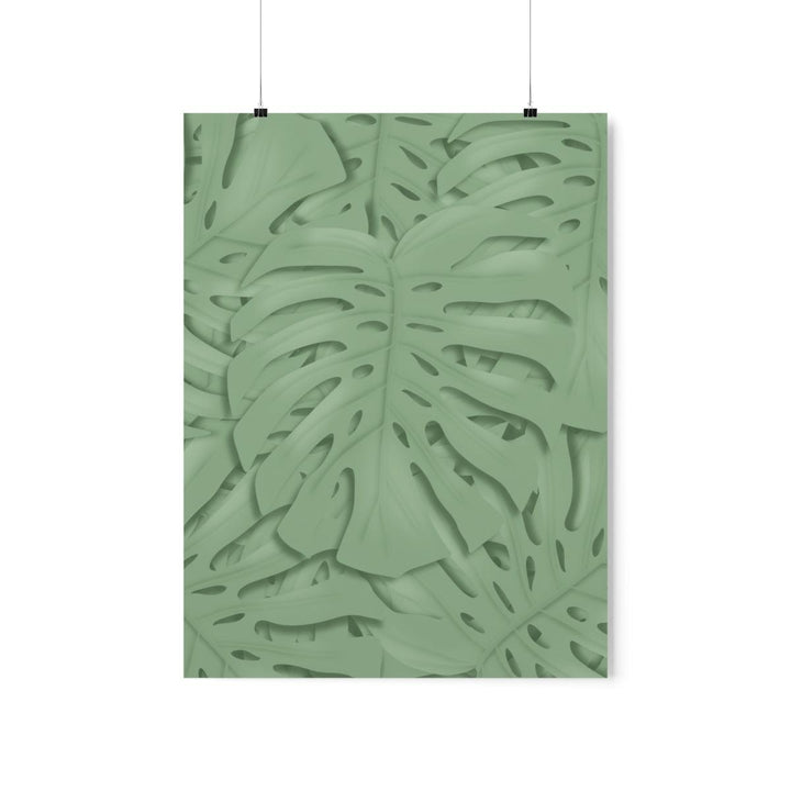 Deep Sage Monstera Pattern Print, Poster, Laura Christine Photography & Design, Back to School, Home & Living, Indoor, Matte, Paper, Posters, Valentine's Day promotion, Laura Christine Photography & Design, laurachristinedesign.com