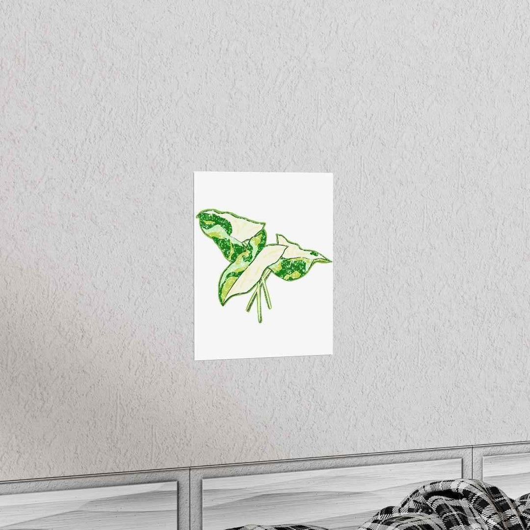 Marble Syngonium Print – Botanical Wall Art on Museum Grade Paper | Matte Finish Unframed