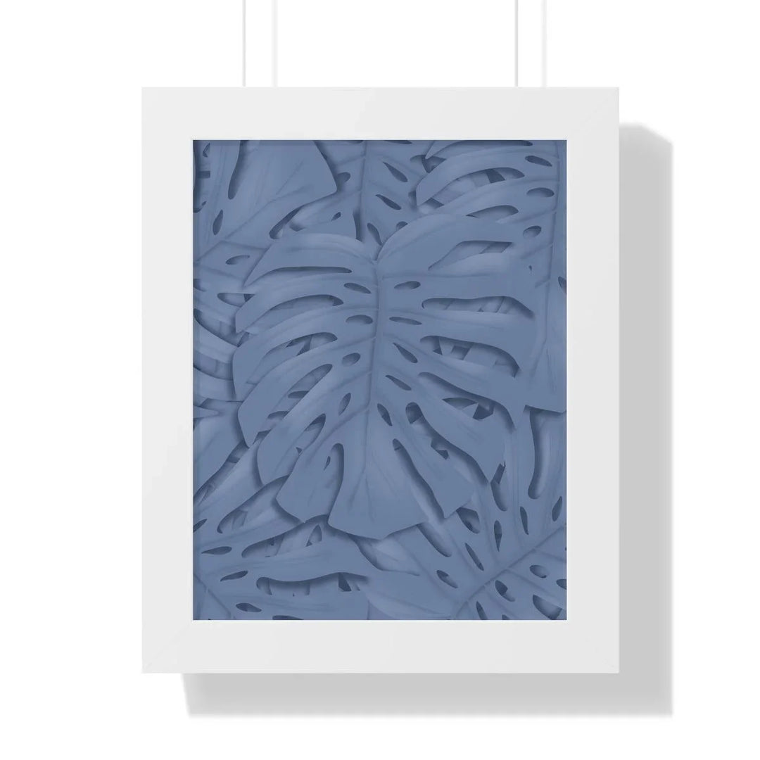 Slate Blue Monstera Framed Print, Poster, Laura Christine Photography & Design, Framed, Home & Living, Indoor, Paper, Posters, Laura Christine Photography & Design, laurachristinedesign.com