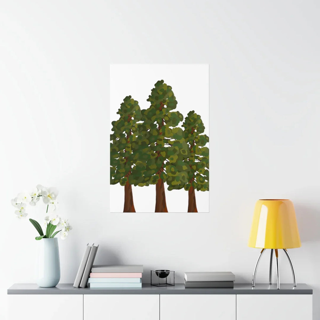Coastal Redwoods Print – Museum-Grade Paper Poster | Archival Ink Artwork Unframed