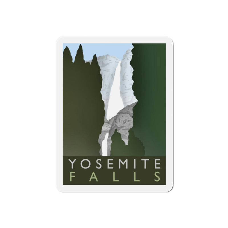 Yosemite Falls Minimalist Magnet, Home Decor, Printify, Home & Living, Magnets, Magnets & Stickers, Valentine&