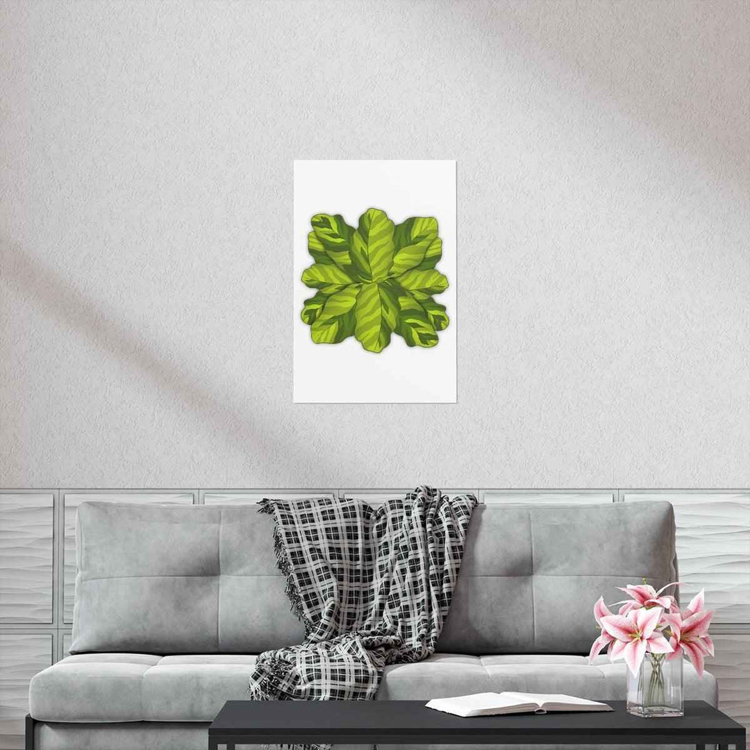 Calathea Yellow Fusion Print – Botanical Wall Art on Museum-Grade Paper Unframed