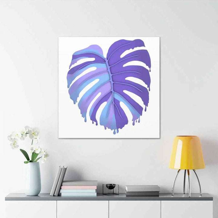 Purple Monstera Canvas - Modern Canvas Art Print | Botanical Wall Decor