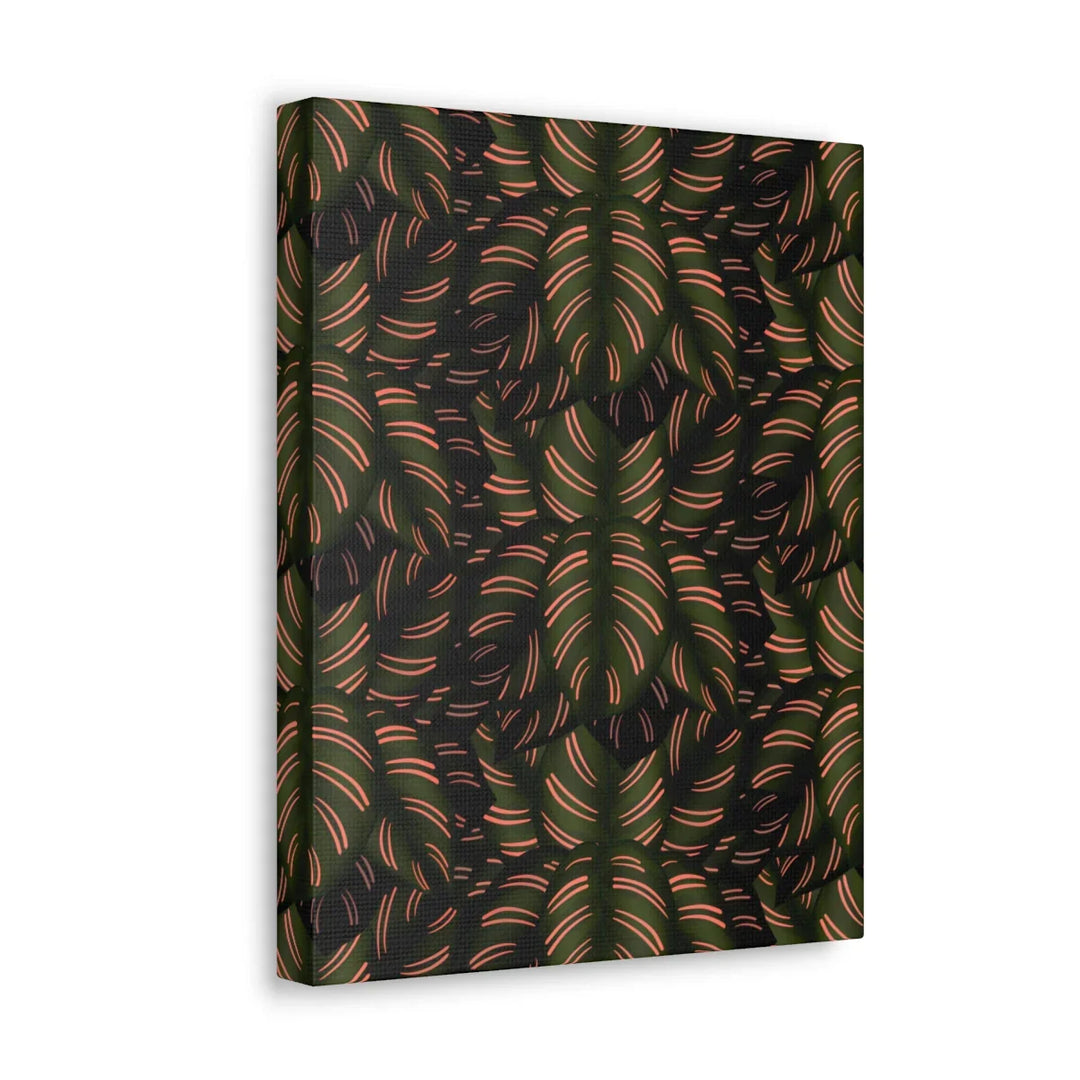 Calathea Pinstripe Canvas – Botanical Canvas Art Print | Matte Finish Wall Decor