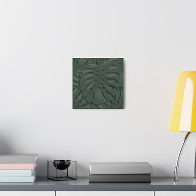 Deep Green Monstera Canvas