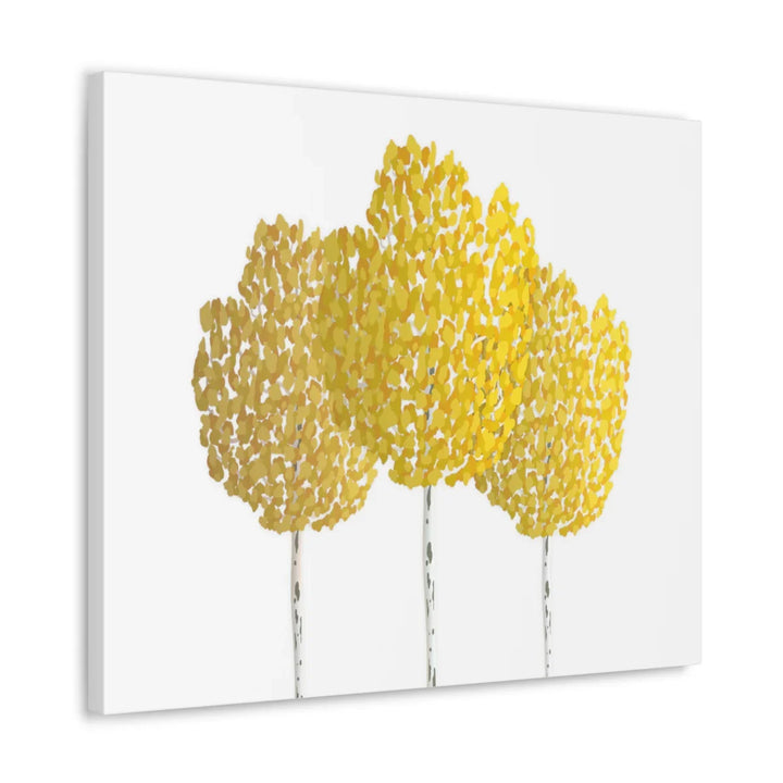 Fall Aspen Canvas - Stretched Cotton Canvas Art Print With Yellow Fall Foliage