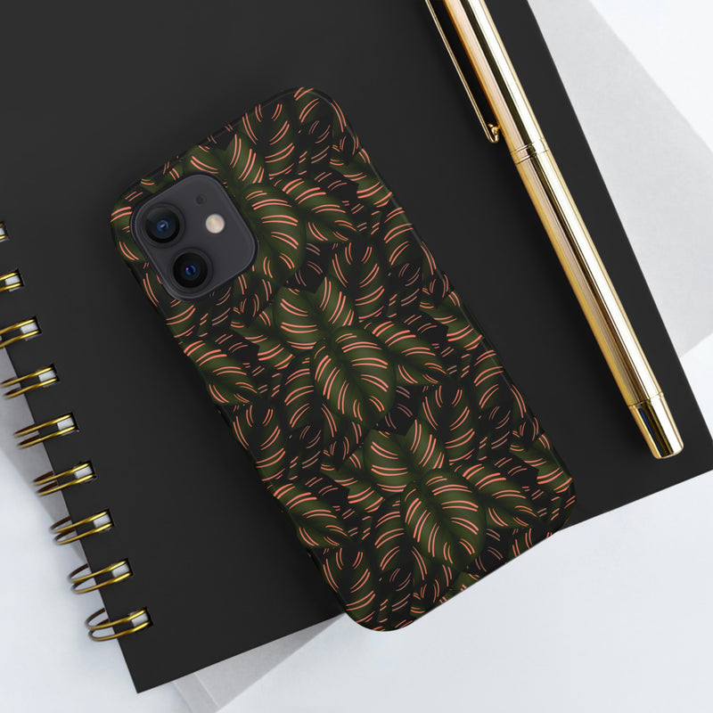 Calathea Pinstripe Phone Case, Phone Case, Printify, Accessories, Glossy, iPhone Cases, Matte, Phone accessory, Phone Cases, Samsung Cases, Laura Christine Photography & Design, laurachristinedesign.com