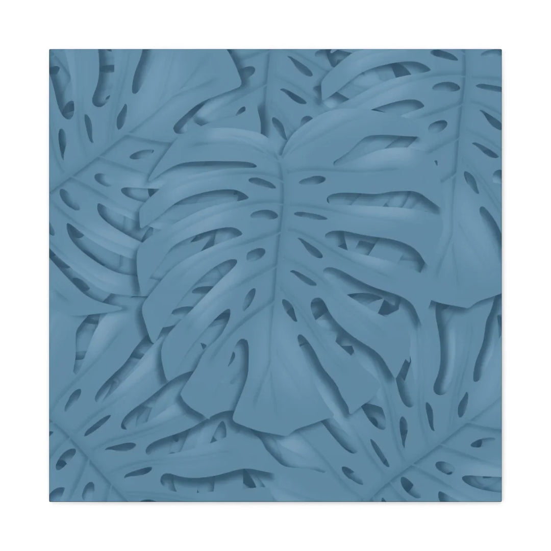 Monstera Canvas Art | Blue Monstera Print on Durable Matte Finish Canvas Art Print