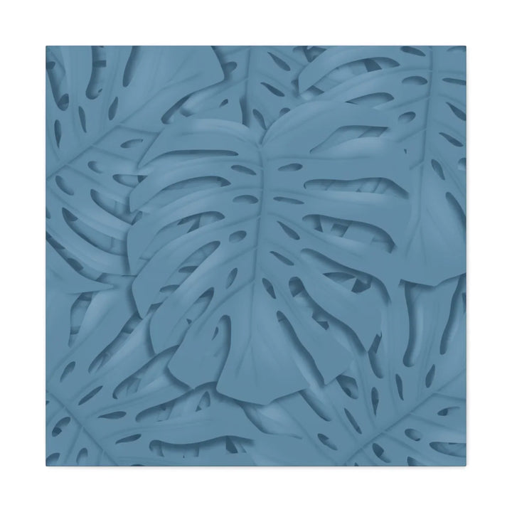 Monstera Canvas Art | Blue Monstera Print on Durable Matte Finish Canvas Art Print