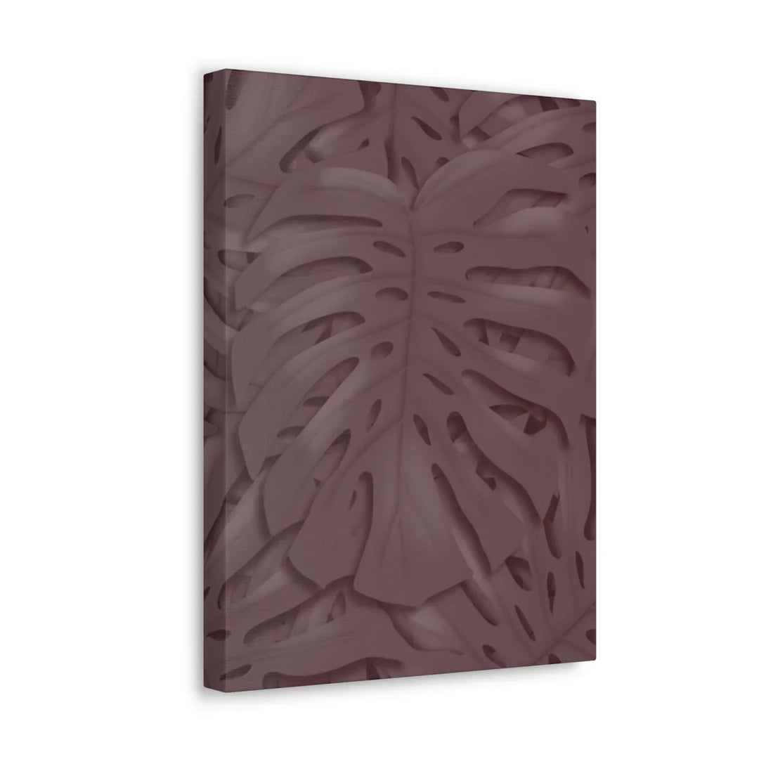 Monstera Canvas Art | Durable Matte Finish Canvas Art Print with Natural Leaf Hole Decor