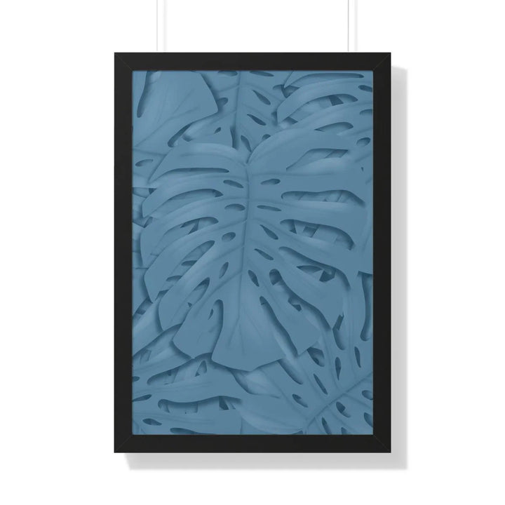 Cerulean Blue Monstera Framed Print, Poster, Laura Christine Photography & Design, Framed, Home & Living, Indoor, Paper, Posters, Laura Christine Photography & Design, laurachristinedesign.com