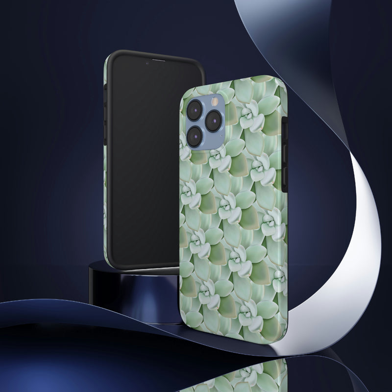 Pachyveria Haagei Succulent Pattern Phone Case, Phone Case, Printify, Accessories, Glossy, iPhone Cases, Matte, Phone accessory, Phone Cases, Samsung Cases, Laura Christine Photography & Design, laurachristinedesign.com