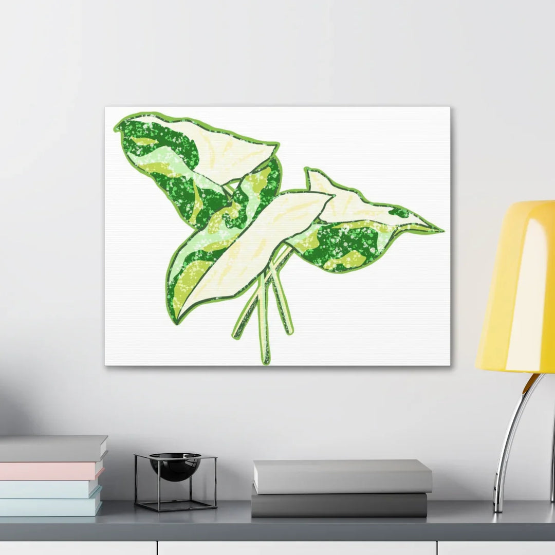 Marble Syngonium Canvas - Botanical Canvas Art Print | Durable Cotton Matte Finish - Laura Christine Photography & Design