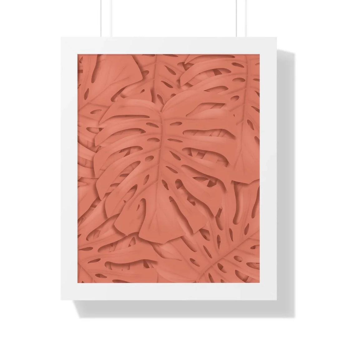 Coral Monstera Framed Print, Poster, Laura Christine Photography & Design, Framed, Home & Living, Indoor, Paper, Posters, Laura Christine Photography & Design, laurachristinedesign.com