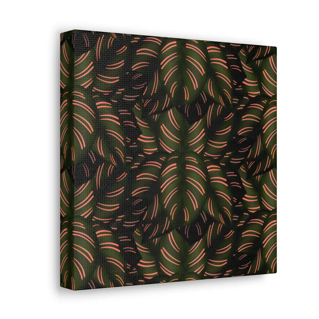Calathea Pinstripe Canvas – Botanical Canvas Art Print | Matte Finish Wall Decor