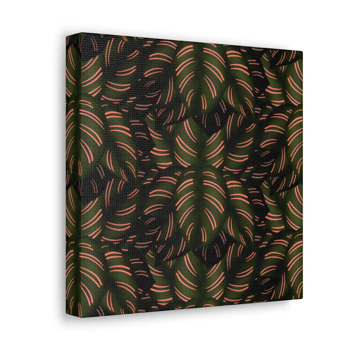 Calathea Pinstripe Canvas – Botanical Canvas Art Print | Matte Finish Wall Decor