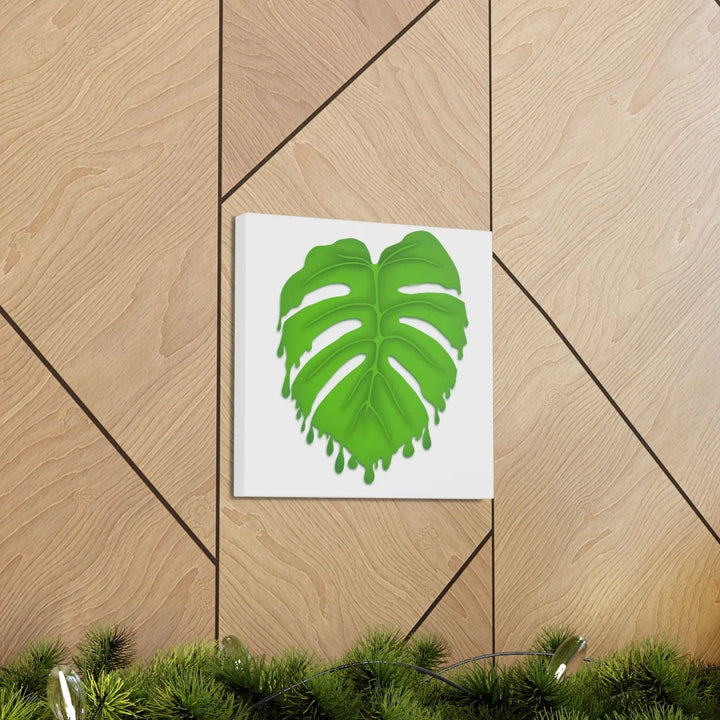 Melting Monstera Canvas | Large Botanical Canvas Art Print With Matte Finish