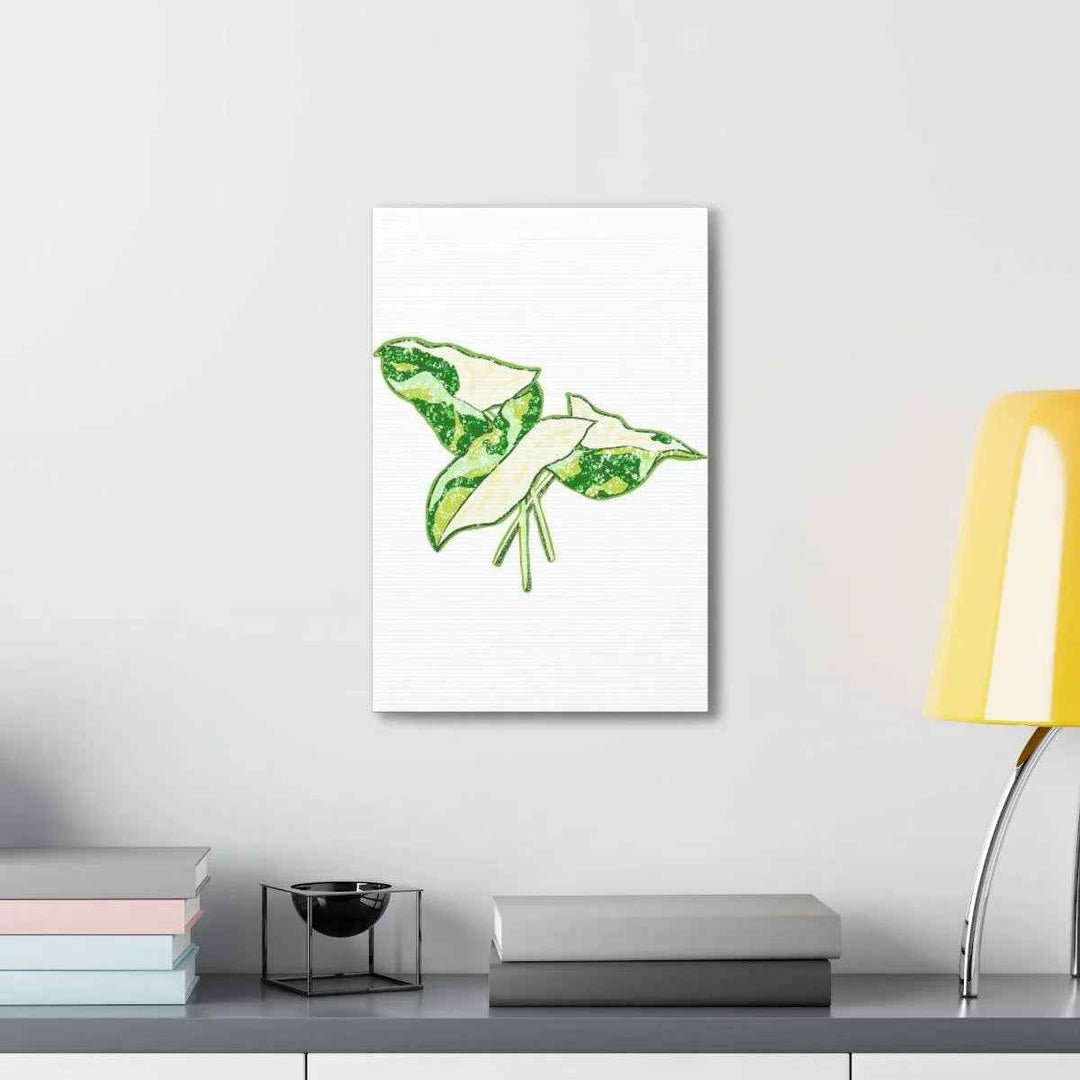Marble Syngonium Canvas - Botanical Canvas Art Print | Durable Cotton Matte Finish